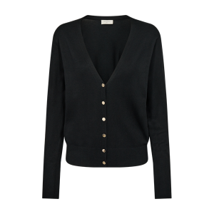 Freequent Naisten Neuletakki, KATIE CARDIGAN V-NECK Musta