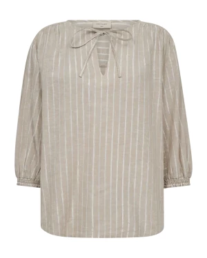 Freequent naisten pusero, LALUX BLOUSE Raidallinen Beige