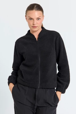 Freequent naisten takki, TEDDY JACKET Musta
