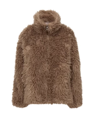 Freequent naisten tekoturkis, FINE JACKET Vaalea Beige