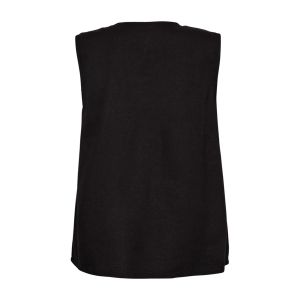 Freequent naisten toppi, LAVA TOP V-NECK Musta