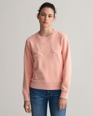 Gant college, TONAL ARCHIVE SHIELD SWEAT Persikka