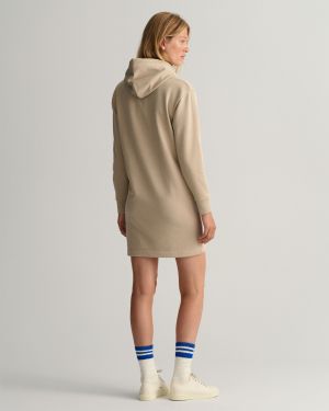 Gant collegemekko,TONAL ARCHIVE SHIELD DRESS Vaalea Beige