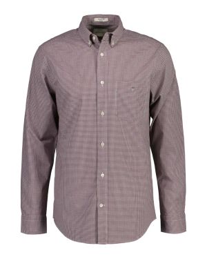 Gant kauluspaita, POPLIN MICRO MULTI CHECK Punainen Ruutu