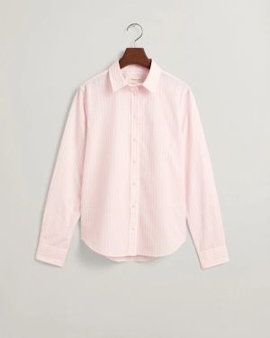 Gant kauluspaita, REG POPLIN GINGHAM SHIRT Vaaleanpunainen Ruutu