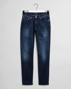 Gant Miesten Farkut SLIM ACTIVE RECOVER JEANS Indigo