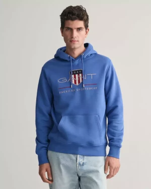 Gant Miesten Huppari, REG ARCHIVE SHIELD HOODIE Sininen