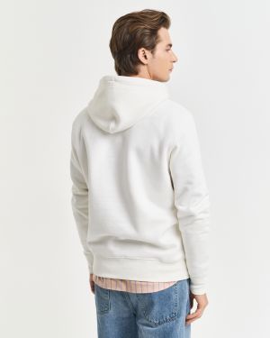 Gant miesten huppari,  REG SHIELD HOODIE Luonnonvalkoinen