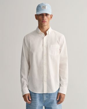 Gant Miesten Kauluspaita, ARCHIVE OXFORD SHIRT REG Valkoinen