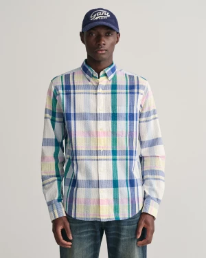 Gant miesten kauluspaita, SEERSUCKER MADRAS SHIRT Monivärinen Ruutu