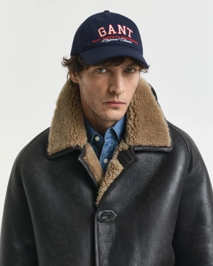 Gant miesten lippis, CREST GRAPHIC COTTON TWILL CAP Tummansininen