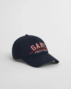 Gant miesten lippis, CREST GRAPHIC COTTON TWILL CAP Tummansininen