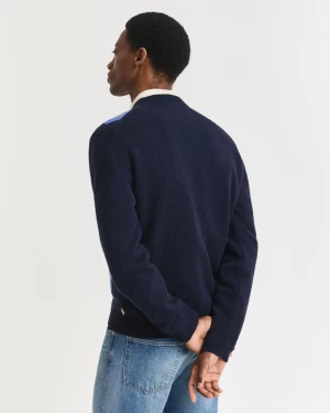 Gant miesten neule, ARGYLE C-NECK Sininen Kuosi