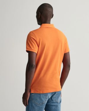 Gant Miesten Pikeepaita, K ORIGINAL PIQUE PUMPKIN ORANGE Oranssi