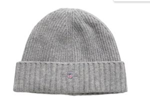 Gant miesten pipo, COTTON BLEND BEANIE Vaaleanharmaa