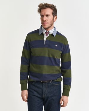 Gant miesten ruggeri, REG CHAMBRAY HEAVY RUGGER Raidallinen Vihreä