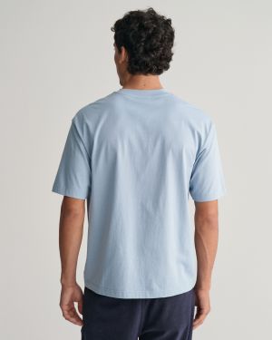 Gant miesten t-paita, HAVAJI PRINT GRAPCHIC SS Vaaleansininen