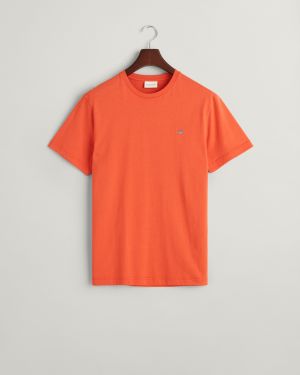 Gant Miesten T-Paita, REG SHIELD SS T-SHIRT Oranssi