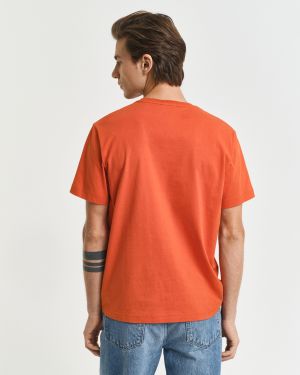 Gant miesten t-paita, REG SHIELD SS T-SHIRT Oranssi