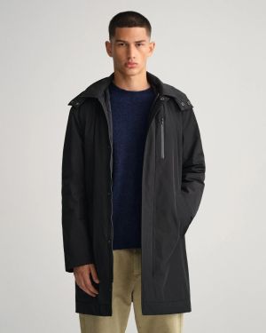 Gant Miesten Parkatakki, PADDED CAR COAT Musta