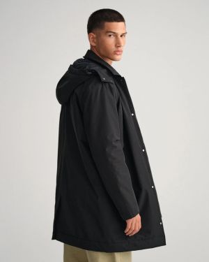 Gant Miesten Parkatakki, PADDED CAR COAT Musta