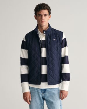 Gant miesten tikkiliivi, QUILTED WINDCHEATER VEST Tummansininen