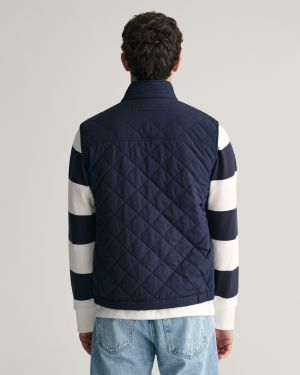 Gant miesten tikkiliivi, QUILTED WINDCHEATER VEST Tummansininen