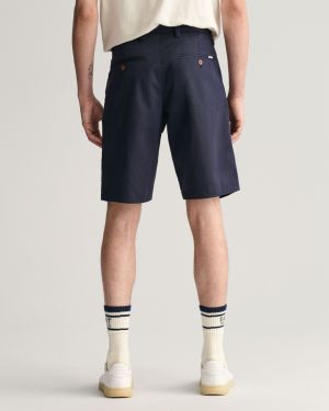 Gant miesten tvillishortsit, RELAXED TWILL SHORTS Tummansininen