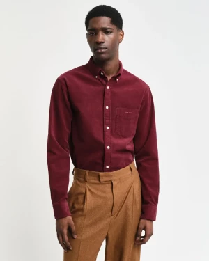 Gant miesten vakosamettikauluspaita, REG UT CORDUROY SHIRT Viininpunainen