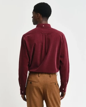 Gant miesten vakosamettikauluspaita, REG UT CORDUROY SHIRT Viininpunainen