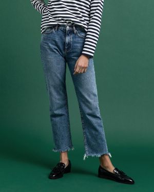 Gant, Naisten Farkut, Cropped Authentic Jeans Indigo