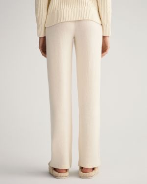 Gant Naisten Housut, LOUNGE PANT Luonnonvalkoinen