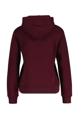 Gant naisten huppari, REG TONAL SHIELD ZIP HOODIE Viininpunainen