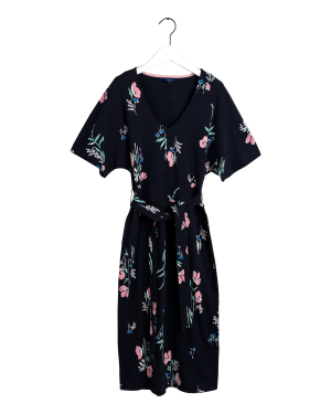 Gant Naisten Mekko, Meadow Print Jersey Dress (2nd hand) Sininen Kuosi