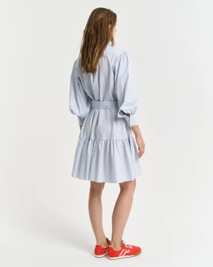 Gant naisten mekko, REG CLASSIC POPLIN STRIPED DRESS Vaaleansininen