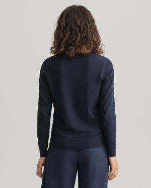 Gant naisten neule, LIGHT COTTON V-NECK Tummansininen