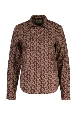 Gant naisten paitapusero, REG G PRINT COT VOILE SHIRT Kuosillinen Beige