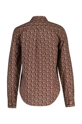 Gant naisten paitapusero, REG G PRINT COT VOILE SHIRT Kuosillinen Beige