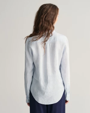 Gant naisten paitapusero, REG LINEN CHAMBRAY SHIRT Vaaleansininen