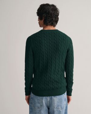 Gant neule, COTTON CABLE Armeijanvihreä