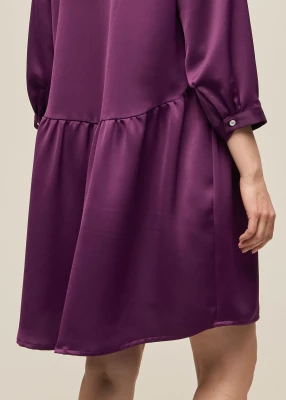 Gauhar naisten paitamekko, SHIRT DRESS PLUM Viininpunainen