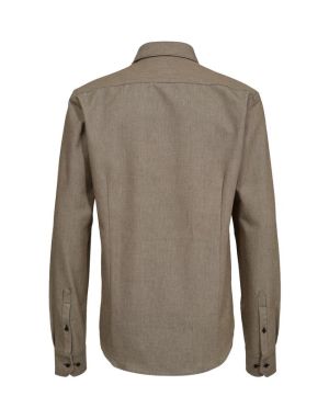 Gino marcello miesten kauluspaita, GINO MARCELLO SHIRT Keskiruskea