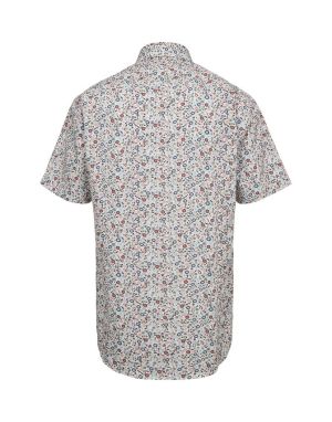 Gino marcello miesten kauluspaita, K 3112050 SS SHIRT Punainen Kuosi