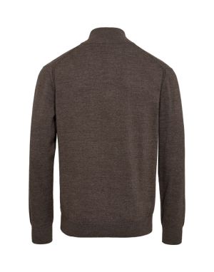 Gino marcello miesten neulepusero, GINO MARCELLO COTTON KNIT SWEATER Keskiruskea