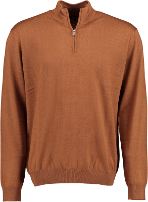 Gino marcello Miesten Neulepusero, K HALF ZIP MERINO MIX Sinapinkeltainen