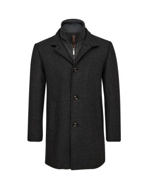 Gino marcello miesten villakangastakki,  GINO MARCELLO WOOL COAT Harmaa