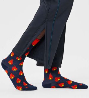 Happy Socks Miesten Sukat FLAMES SOCK Sininen Kuosi