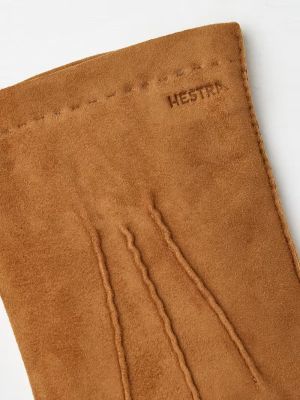 Hestra miesten käsineet, ARTHUR SUEDE GLOVE WOOL LINING Konjakinruskea