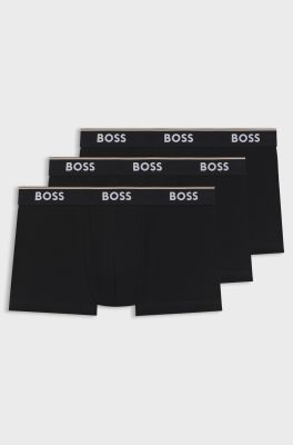 Hugo Boss Miesten Bokserit 3 P Power  Musta