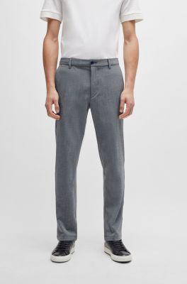 Hugo Boss Miesten Housut, H-KANE 4WAY STRECH CHINO Keskiharmaa